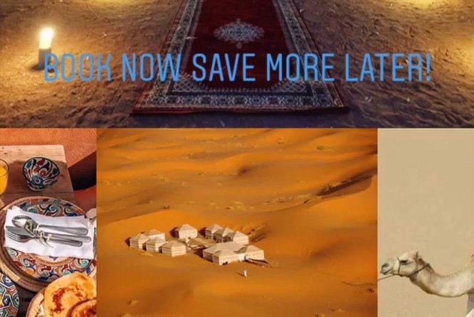 1 Night Camel Trekking Tour in Merzouga Desert Camp - Stop in Erg Chebbi: tea, stars, dinner, and drums