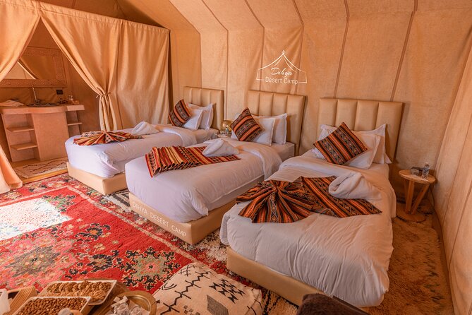 2 days Sahara tour with overnight in luxury desert camp - Night in the dunes: what the camp night feels like