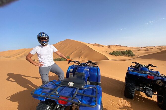 2 Hours Sahara Quad Biking Tour Around Merzouga Desert - Bug dune stop and oasis scenery in the Merzouga desert