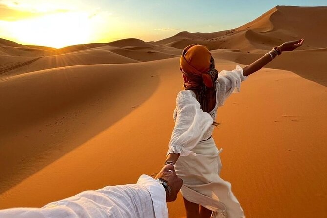 2Days Share Tour From Fes To Marrakech Or Fes Via Sahara & camel - Ziz Valley viewpoint to Merzouga: palms, then dunes on the horizon