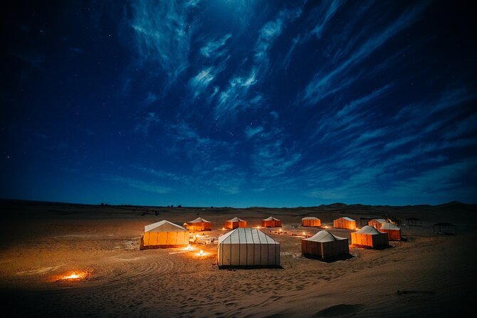 4 Day Desert tour from Marrakech to Fez - Merzouga and Erg Chebbi: camel ride, bivouac night, and the stars doing the talking