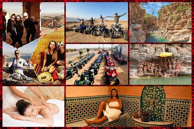 4 Excursions In 1 Pack = City tour + Quads + Hammam-massage + Paradise Valley - How the 4-excursion pack fits into a real Agadir stay