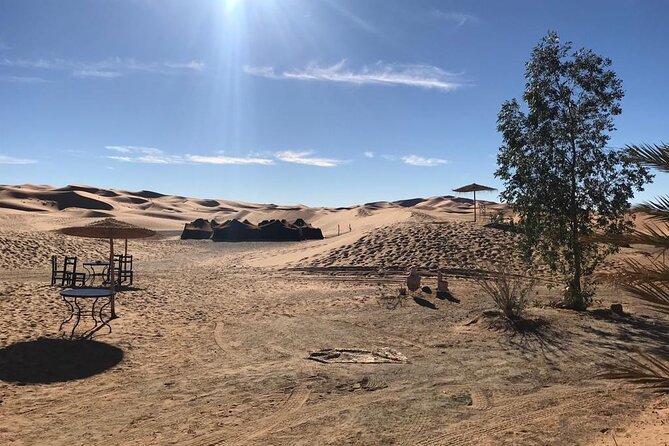 8 Days Private Tour Sahara Desert,Marrakech&Chefchaouen-Morocco - Day 4: Merzouga and Erg Chebbi, with a luxury camp and camel at sunset