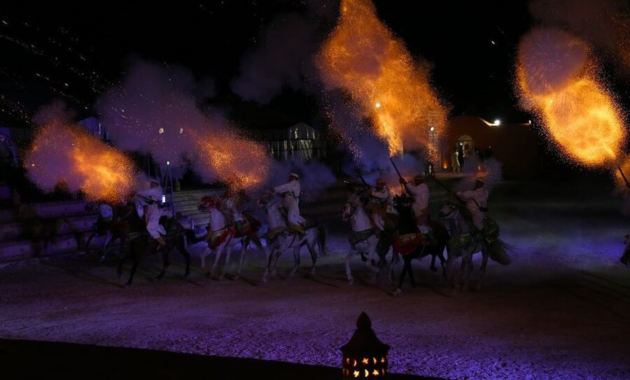 Agadir: Fantasia Berber Night Show and Dinner - During dinner: the show starts before the big finale