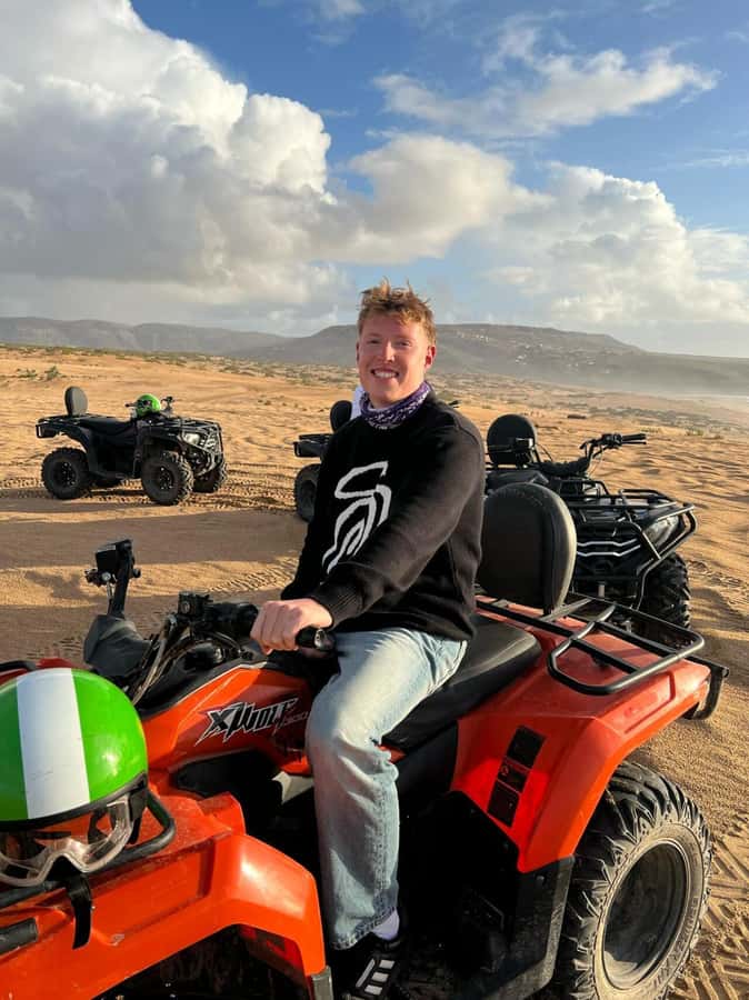Agadir/Taghazout: Beach Quad Bike & Desert Sandboarding Tour - The 5-Hour Flow: Pickup, Transfer, Activities, Tea, Return