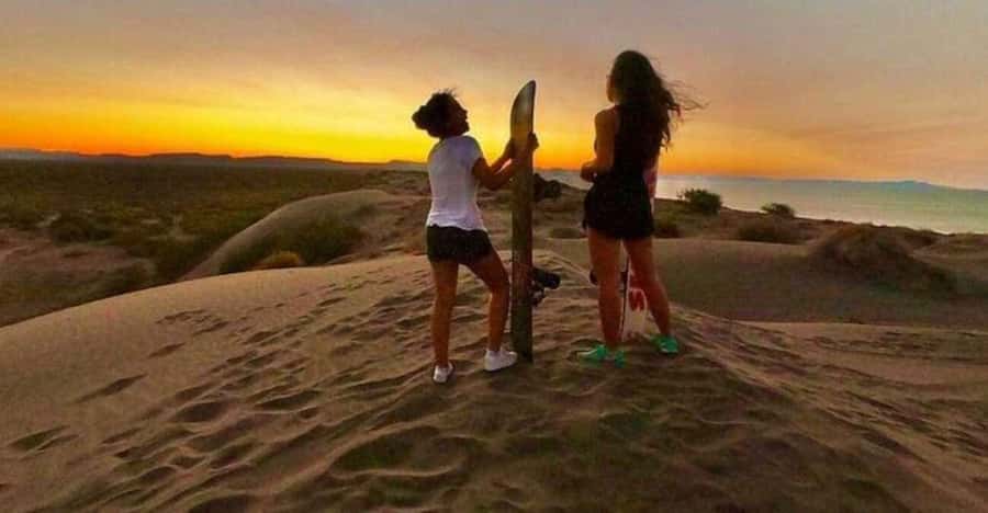 Agadir/Taghazout: Desert Sandboarding & Visit to the Canyon - Sunset on the dunes, camels, and the big view factor
