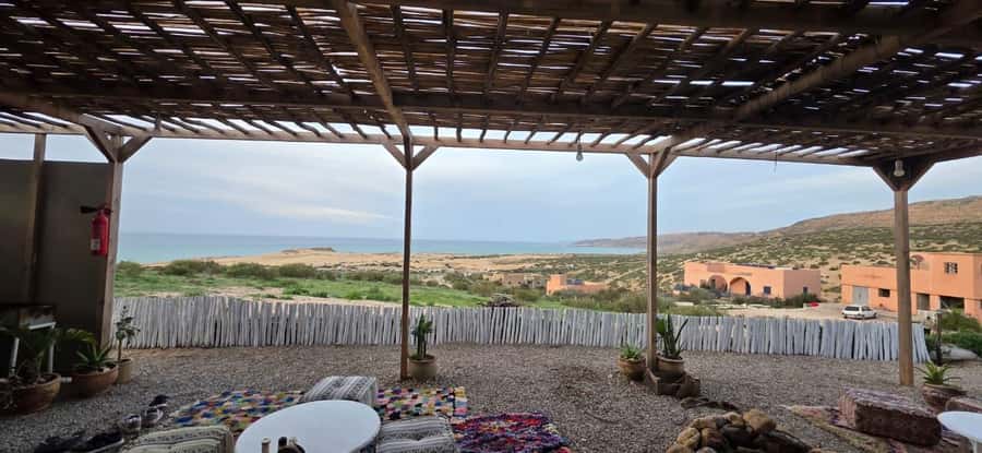 Agadir/Taghazout : Sandboarding & Sunset Camel Ride with BBQ - Tamri ranch BBQ: grilled meats, salads, and mint tea