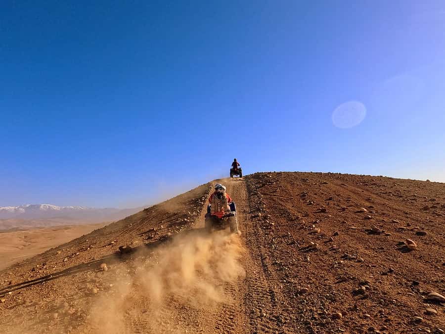 Agafay and atlas: Quad and camel experience - Tea at Arabian Desert Home Luxury Camp: the best mid-day reset