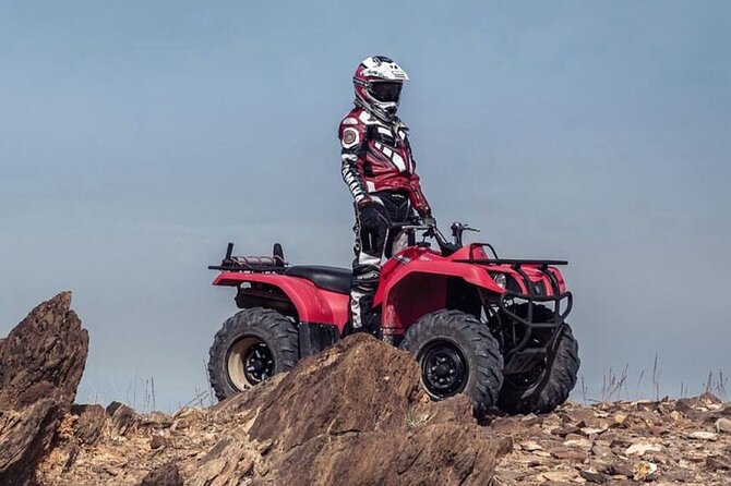 Agafay Desert, Dinner show with Quad bike and Camel Ride - Quad-bike thrill time: 30 minutes, 2 per bike, and safety that matters