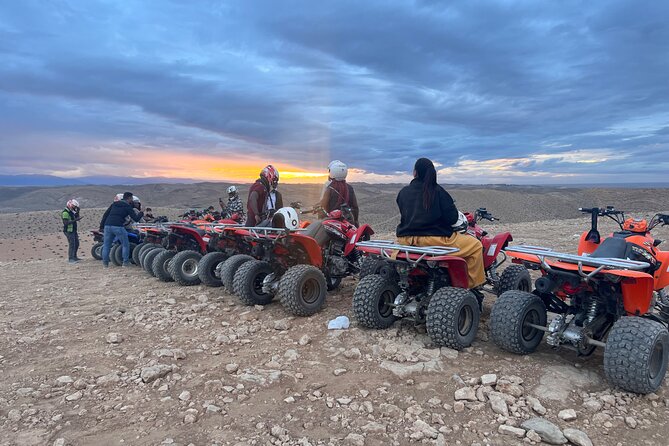 Agafay Desert: Quad Bike, Camel Ride and Dinner Show in Marrakech - Quad bike in Agafay, where the fun (and focus) is