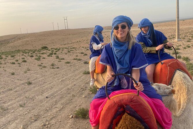 Agafay desert sunset camel ride Tour from Marrakech - After the Ride: Haima Mint Tea and Live Entertainment