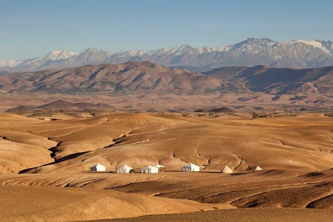 Agafay : Luxury Dinner in the Desert with Camels - The 55 Minute Minibus Ride and Atlas Mountain Views