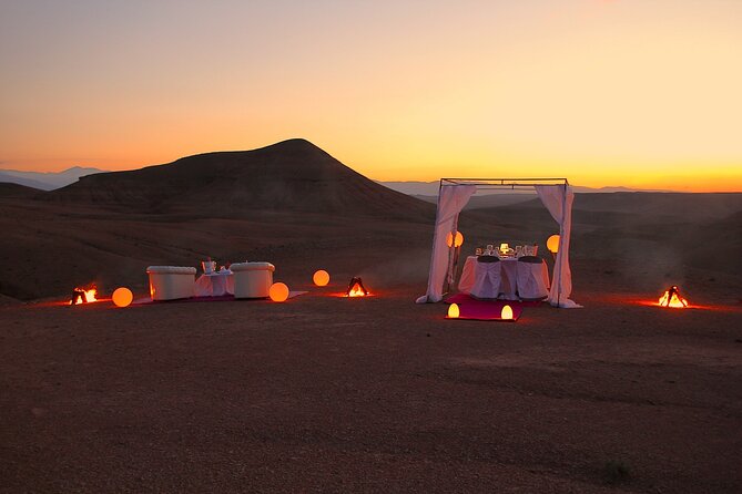 Amazing Dinner in Agafay Desert with Sunset and Berber Camp - Key things to know before you go
