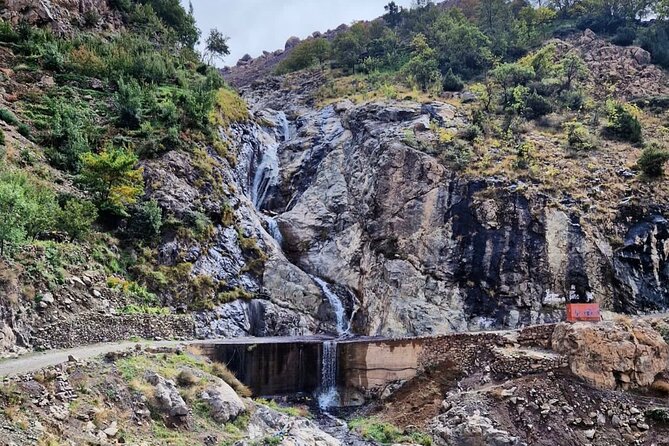 Atlas Mountain Zip Line And waterfalls berber villages with camel - Tahnaout and Agafay desert time: mud villages, sandstone, camel riding