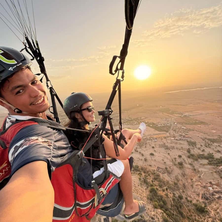 Atlas Paragliding & Agafay Desert Adventure from Marrakech - Kik Plateau paragliding: how the tandem flight works
