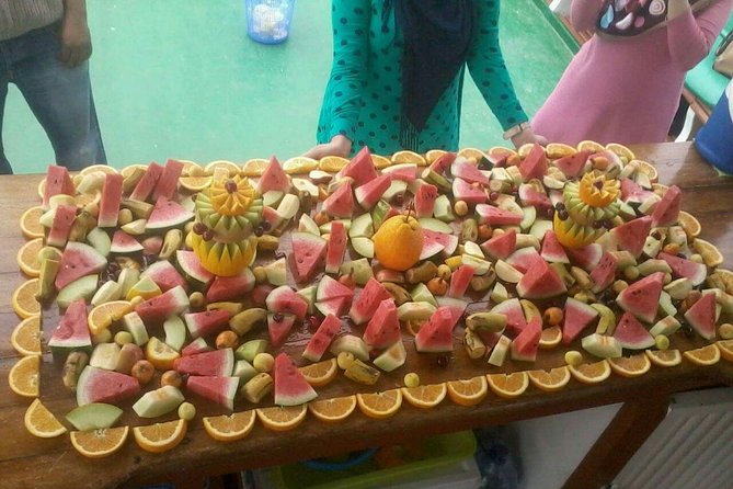 boat trip from 9 am to 3 pm fishing & swimming & barbecue & dessert - Dessert, fruit buffet, and the sweet finish