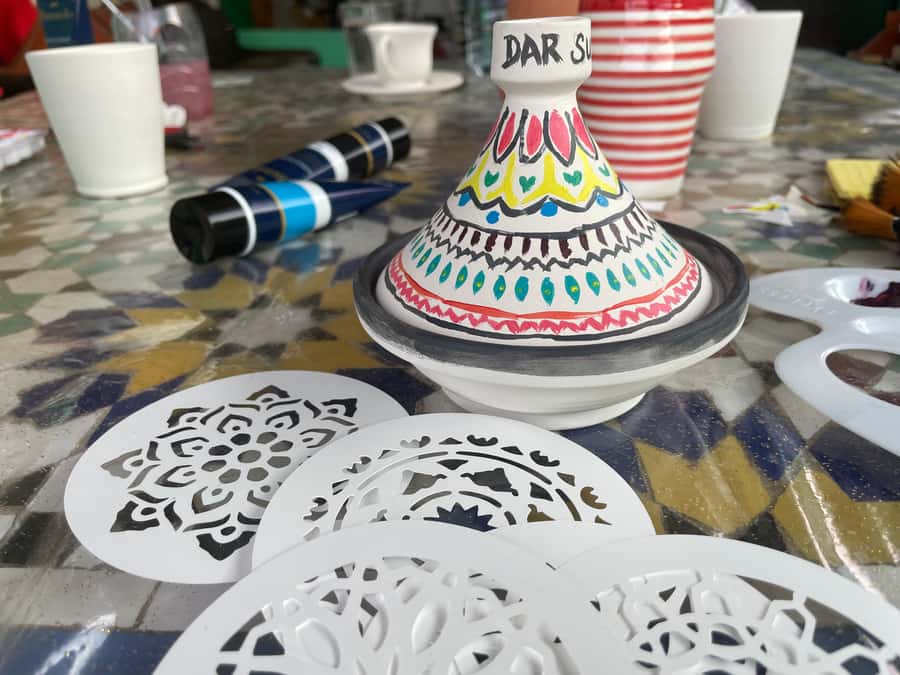 Creative Painting on Fes Pottery - Mint Tea and the Friendly Home Workshop Feel