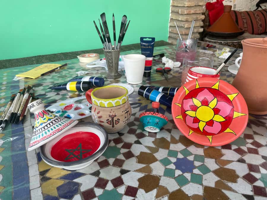Creative Painting on Fes Pottery - Turning a Pottery Blank Into a Real Souvenir