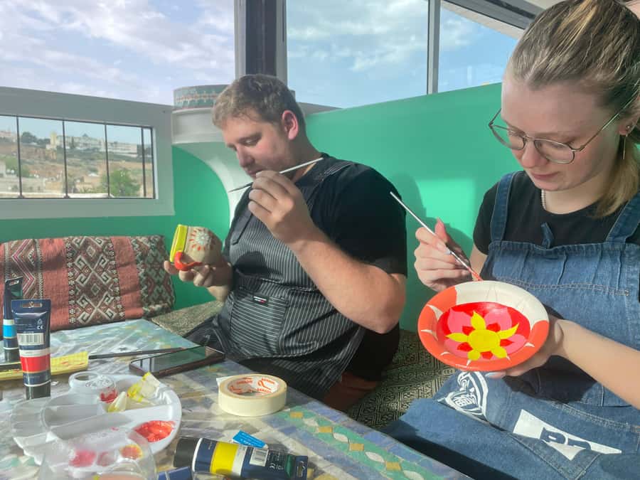 Creative Painting on Fes Pottery - What You Make Here, and What You Do Not