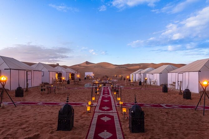 Day Trip and one night in Luxury camp merzouga - Your Heated Private Room, Hot Shower, and Bathroom Setup