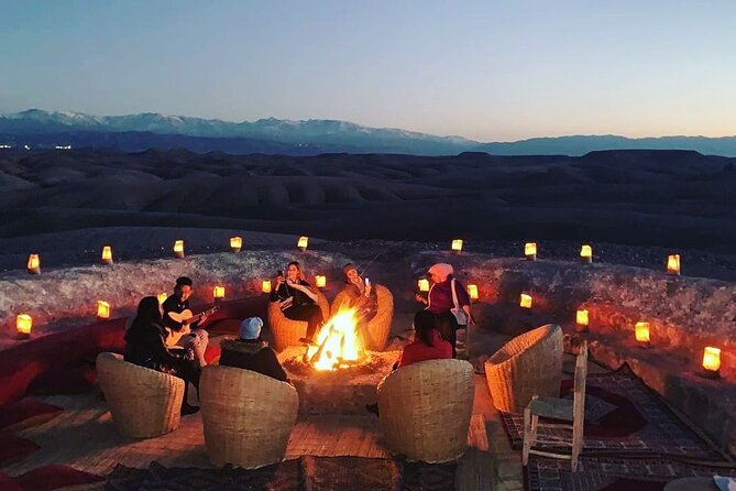 Desert D'Agafay Package - Quad, Dromedary and Dinner Show - Camel ride at sunset: the view, the pace, and safety mindset