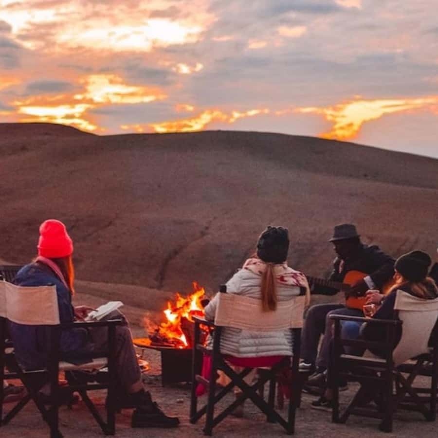 Desert night : ATV, Camel Trek sunset views & Dinner show - Sunset panorama and photo pauses that break up the evening