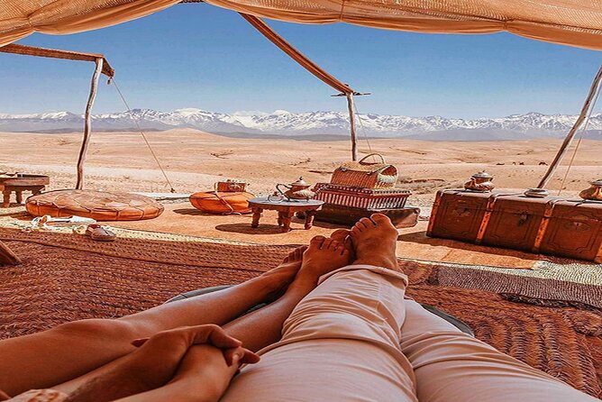 Dinner at Sunset & Camel ride in Marrakech desert Agafa - Mint Tea on Sunset Views, Bonfire Dinner, and the Rhythm of the Evening