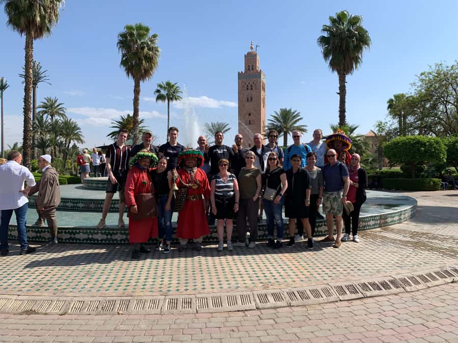 Dutch Bike Tour in Marrakech with Local Guide - Koutoubia Mosque quick sightseeing moment