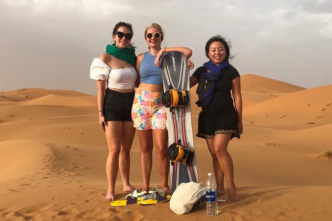 Enjoy Luxury camp 1 nights .camel Drums sandboarding.QUADS - Quad ride on the dunes: fun, but confirm what’s included