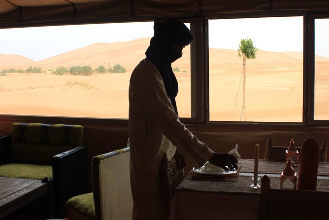 Erg Chebbi Desert Overnight in Tent with Camel Ride & Sandboard - Day 2: sunrise calm, panoramic breakfast, and your return choice
