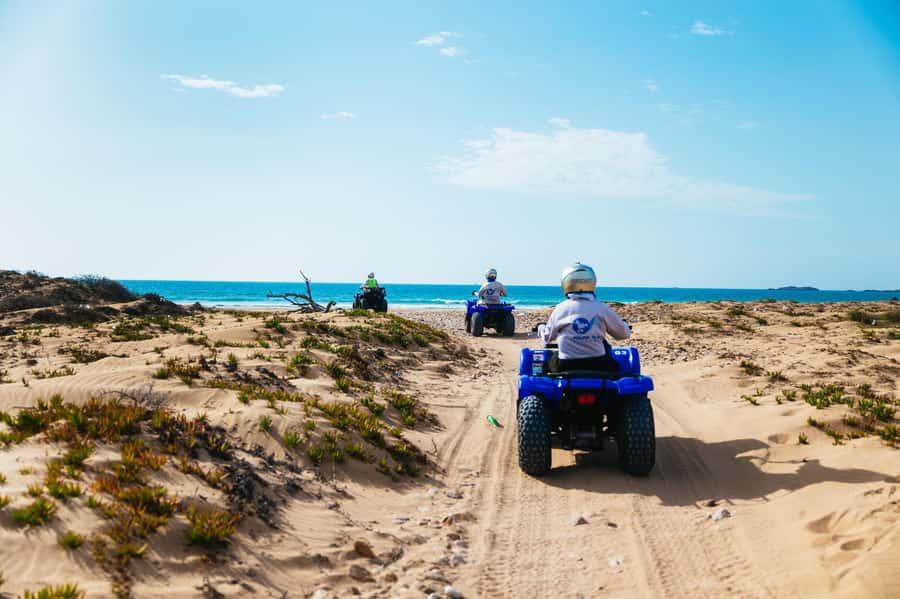Essaouira Sand Dunes: Half Day Quad Bike Tour - Dune riding by the Atlantic: sandy climbs, soft sand, and rocky tracks