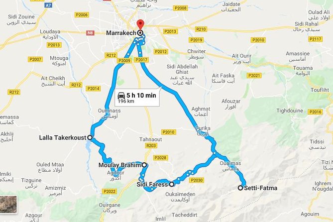 Excursion 3 valleys - Berber lunch - Ourika Valley river lunch and Setti Fatma at 1800m