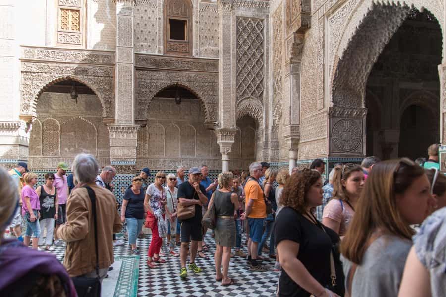 Fes: Bou Inania Madrasa, Museum, Tannery, Souk & Medina Tour - Al-Karaouine University outside, still powerful inside your head