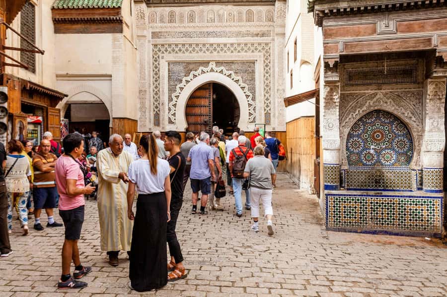 Fes: Museum, Al Attarine Madrasa & Tannery and Medina Tour - Al Attarine Madrasa: Start With Beauty and Context