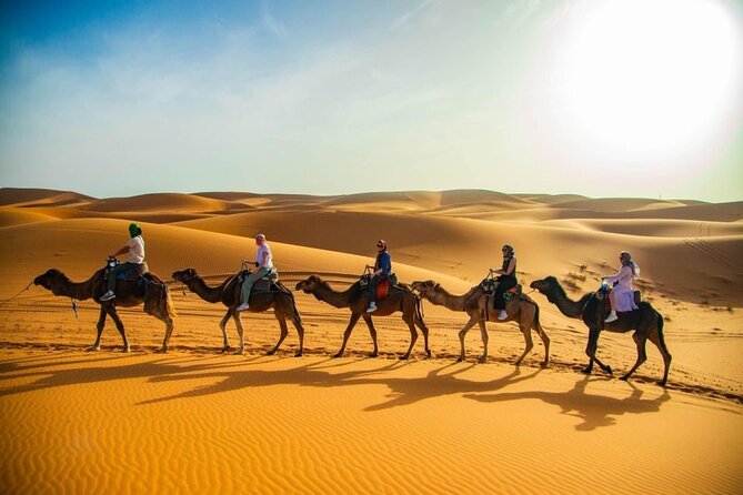 From Marrakech: 3-Day Desert Tour to Agadir - Camel trekking, sandboarding, and the camp show in Erg Chebbi