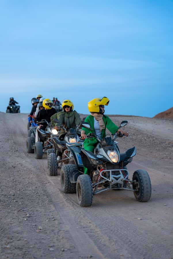 From Marrakech: Agafay Desert Quad Biking with Dinner & Show - The 1-Hour Quad Ride: Dunes, Atlas Backdrops, and Photo Stops