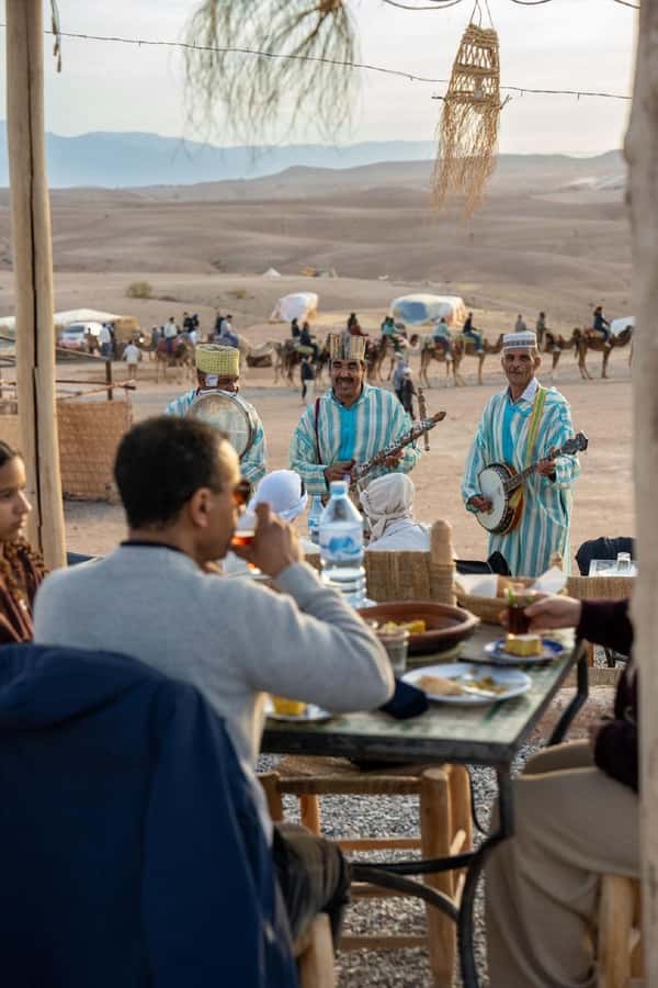 From Marrakech: Agafay Desert Quad Biking with Dinner & Show - Berber Dinner With Tajine, Olives, and a Real Campfire Night