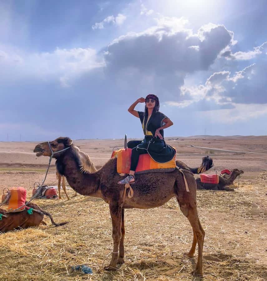 From Marrakech: Agafay Desert Sunset, Camel Ride, and Dinner - Mint tea first, then the camel ride on a Berber route