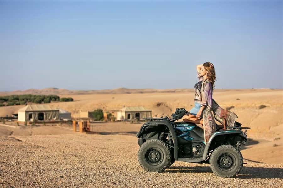 From Marrakech: Agafay Desert Sunset, Quad Biking, & Dinner - Dinner Under Tents: What You’ll Eat and When It Hits