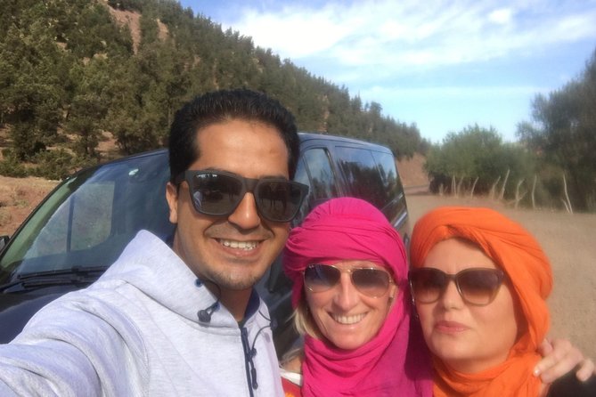 From Marrakech Full Day Trip To Ourika Valley Waterfalls - Pickup at Café de France, then the small-group road trip start