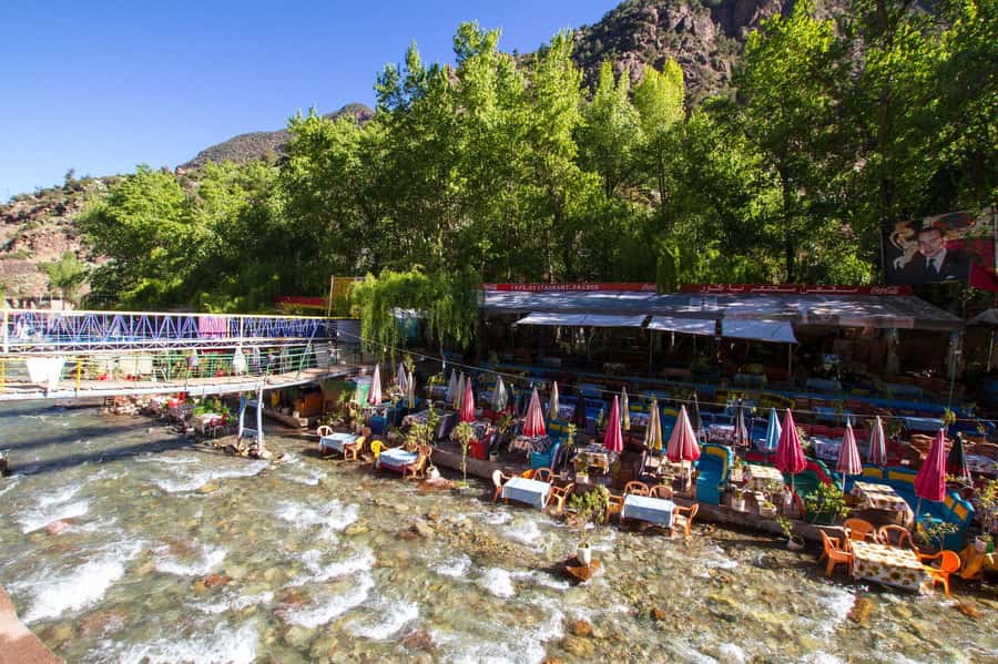 From Marrakech: Ourika Valley Trip, Waterfall Hike & Lunch - Setti Fatma waterfall hike: the payoff, with a real effort cost