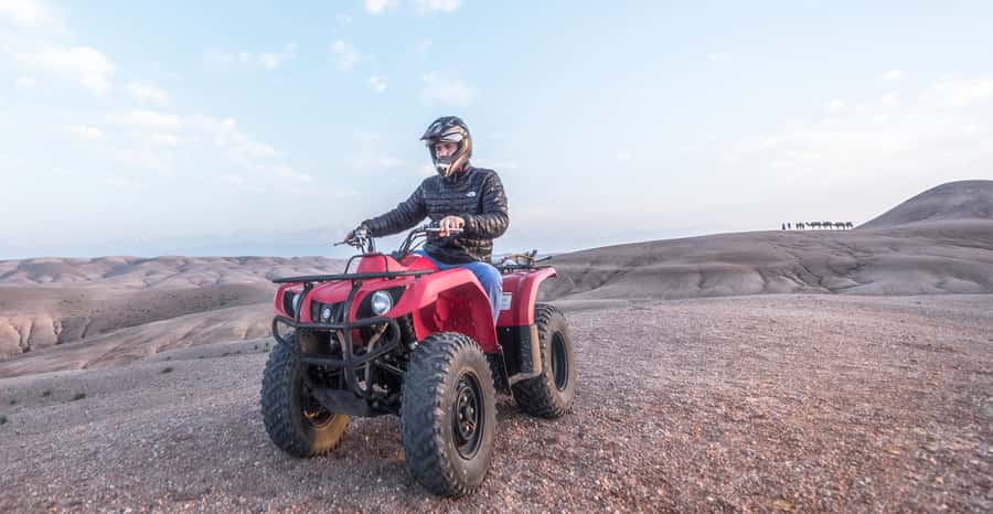 From Marrakech: Premium Agafay Desert Half-Day Quad Biking - Quad Biking Setup: Helmets, Goggles, and First-Time Coaching