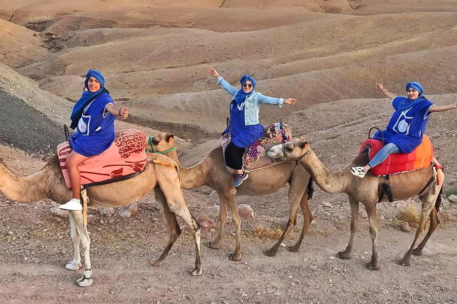 From Marrakech: Sunset Camel Ride in the Agafay Desert - Climbing to the plateau top: where the best views happen