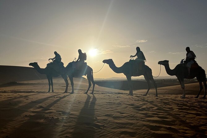From Marrakech To Fes: 3-Day Desert Tour with Food and Hotel - Merzouga Desert day: camel ride, sandboarding, and the sunset payoff