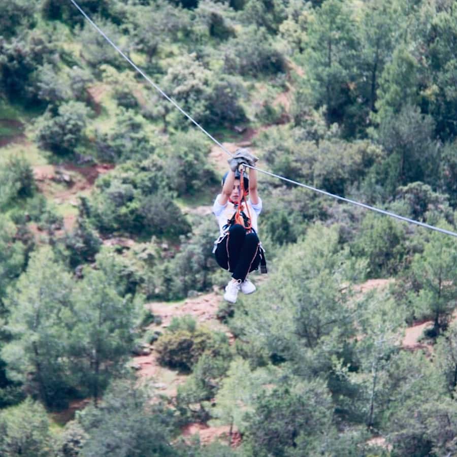 From Marrakesh: Zip-Line & Hike in the Atlas Mountains - Zip-line and bridge walk: harness up, listen close, fly safely