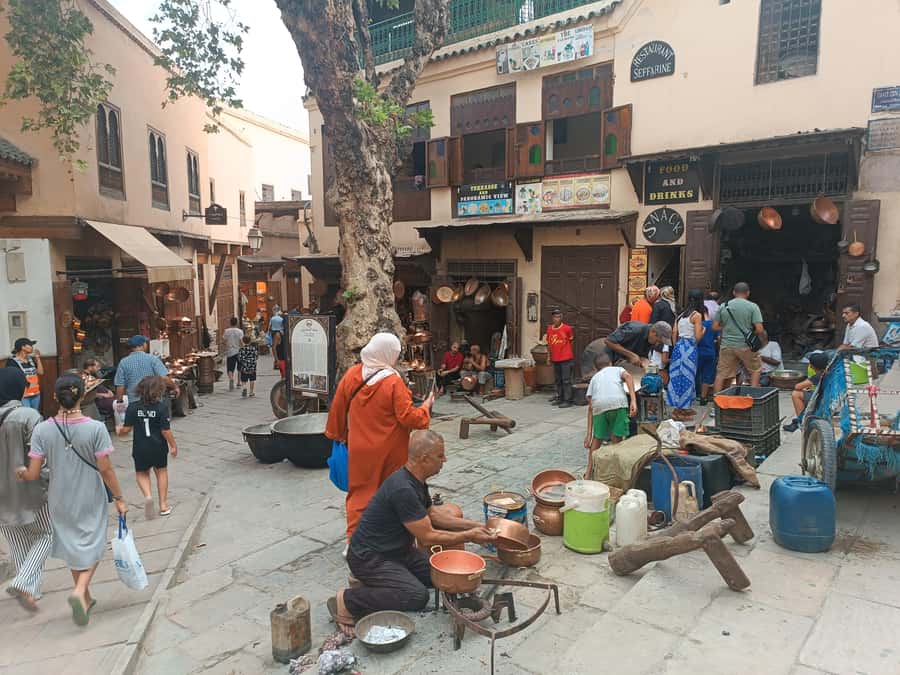 Half day guided tour in Fes Medina - The craft lanes: Attarrin, Nejjarrin, and Seffarrin without losing your head