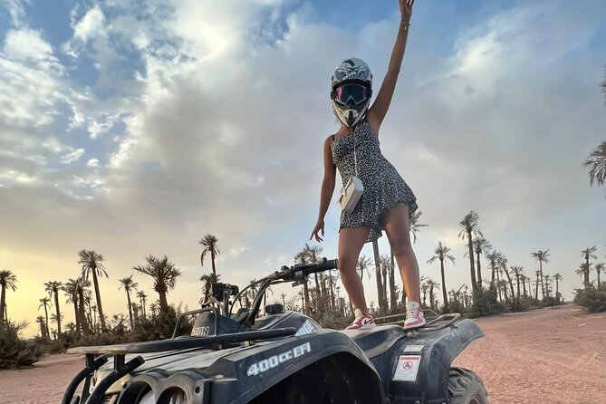 Half-day quad bike in the palmgrove & rock desert - La Palmeraie, palm groves, valleys, and rock desert