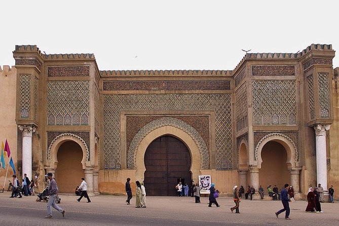 happy day trip of Volubilis and Meknes from Fez - Meknes highlights: seeing Bab Mansour and the imperial-city feel