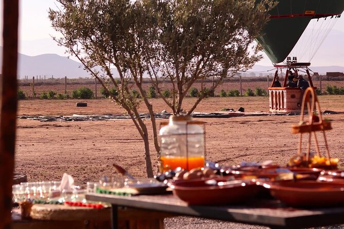 Hot air balloon flight in the desert with camel ride - La Palmeraie camel ride in the palm grove