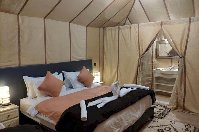 Luxury Camp in Merzouga Desert with Camel ride, Car 4WD - Merzouga to Erg Chebbi, Built Around the Dunes